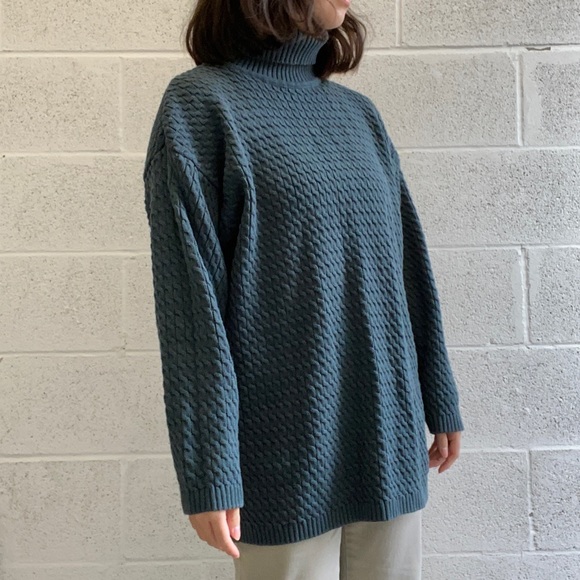 Vintage 100% Cotton Knit Turtleneck - Picture 1 of 4